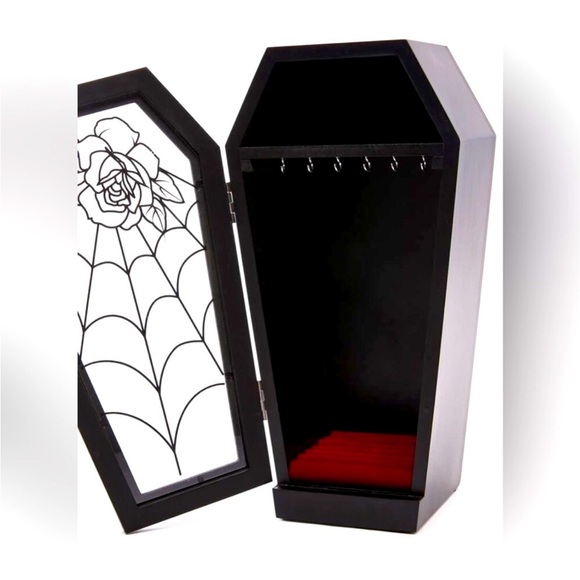 Gothic Black Coffin Jewelry Box - Picture 6 of 8